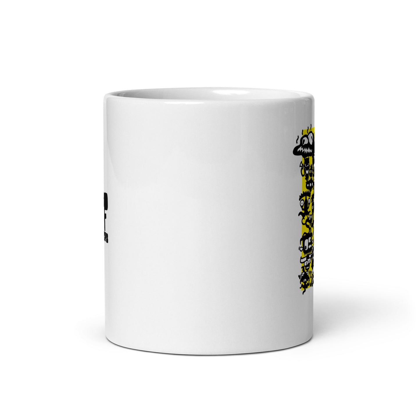 White glossy mug