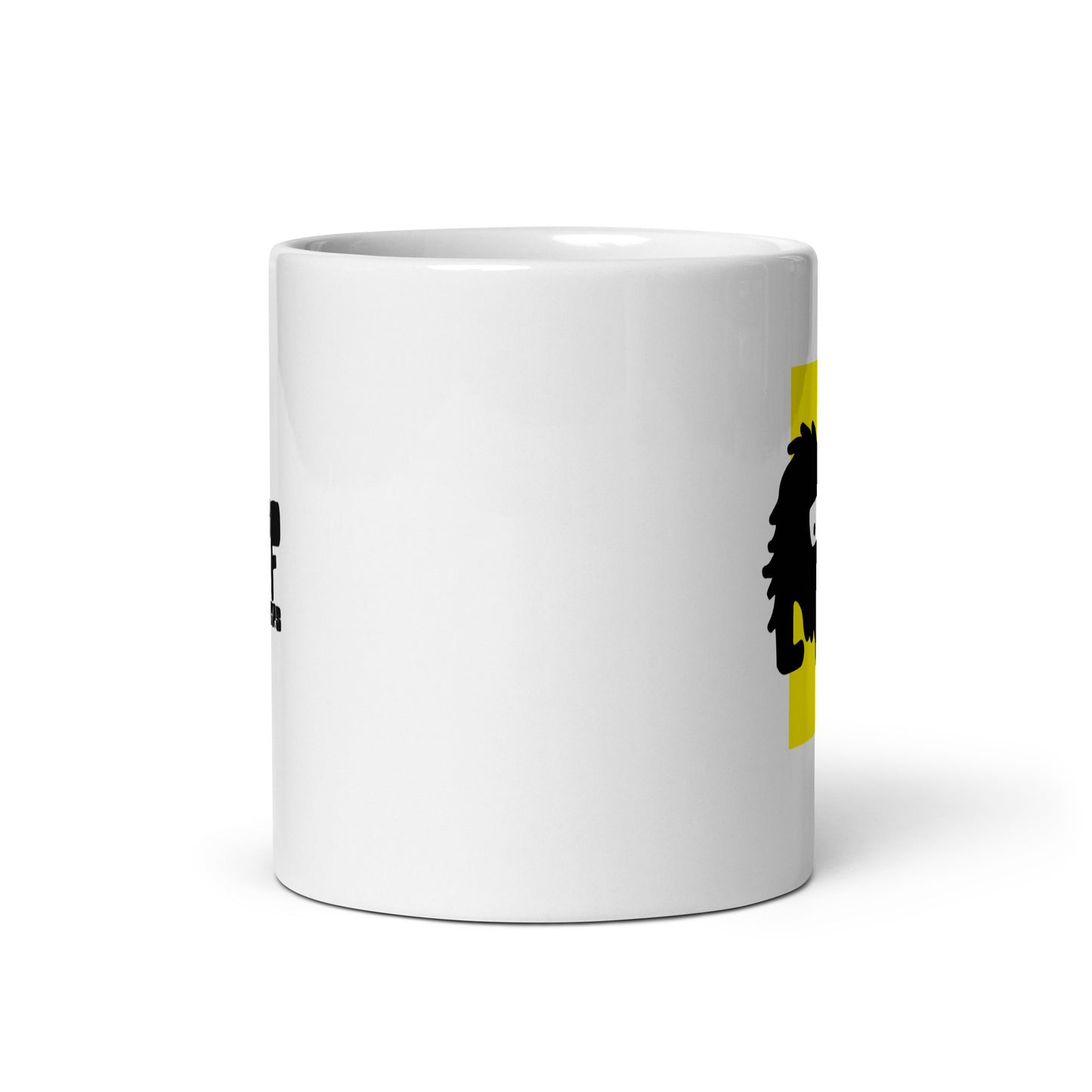 White glossy mug