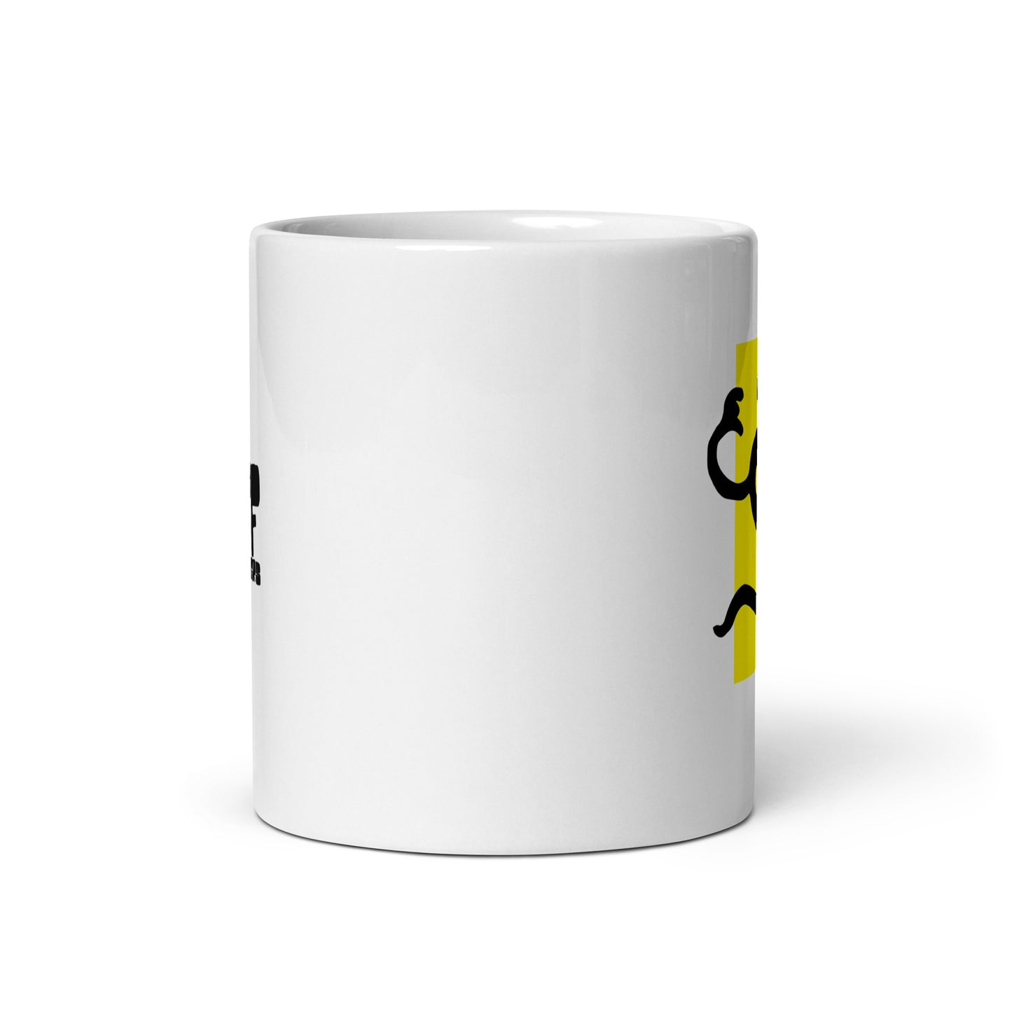 White glossy mug