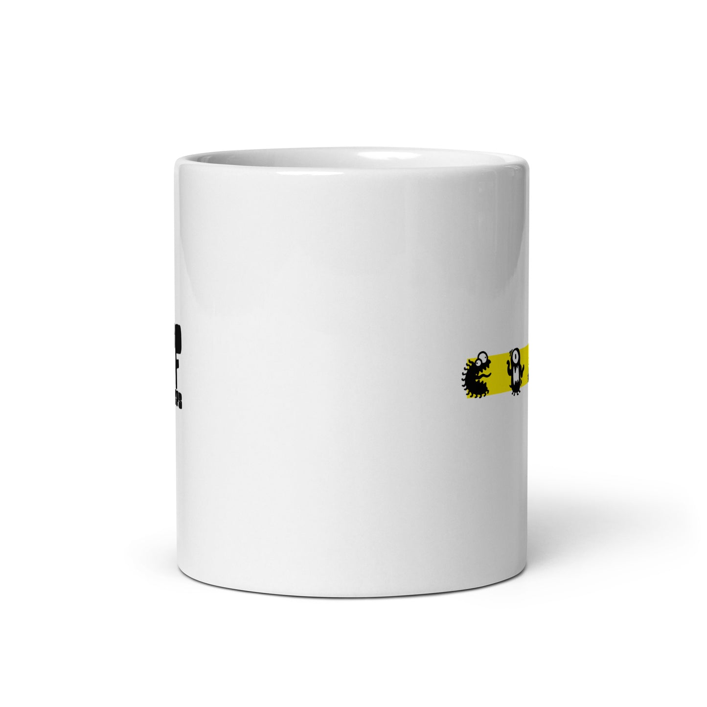 White glossy mug